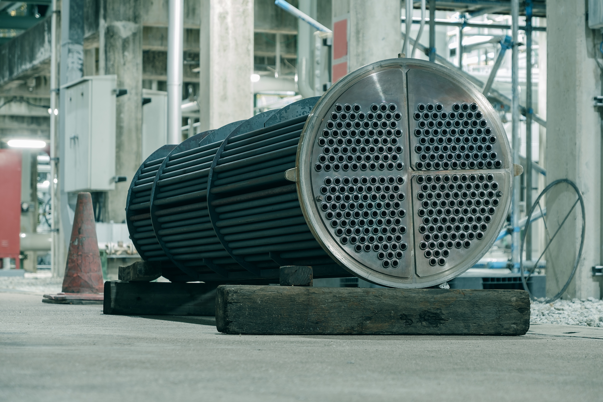 Heat exchanger shell and tube repairing in factories
